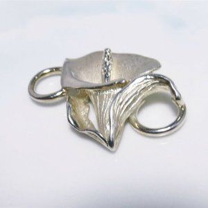 Fabulous .925 Sterling Silver Calla Lilly Cape Cod Cuff Center Link